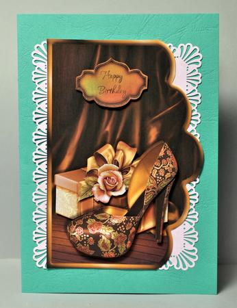 The Perfect Present Scallope Edge Curve Card by Kristina Norbat