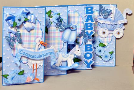 4-fold Card Kit - Baby Boy by Kristina Norbat
