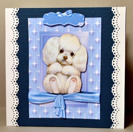 Cute Little Pooch in a Star Frame by Kristina Norbat