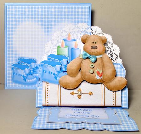 Christening Boy Easel Card Kit by Kristina Norbat