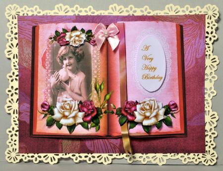 Vintage Girl Roses Book by Kristina Norbat