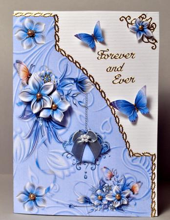 Shape Card Design in Beautiful Bleu by Kristina Norbat