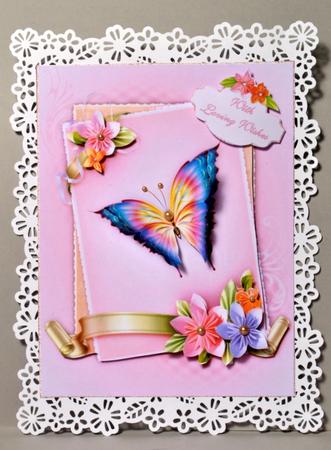 Origami Flowers Card Front with Step by Step by Kristina Norbat