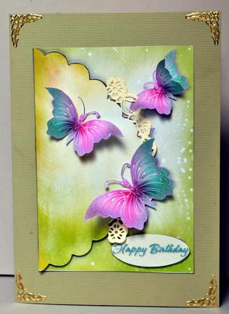 Fantasy Butterfly 5 - Mock Envelope Decoupage Card by Kristina Norbat
