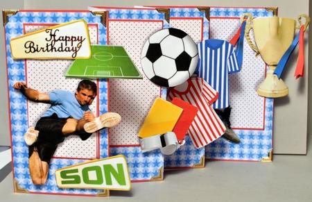 4-fold Card Kit - Fantastic Football Soccer by Kristina Norbat