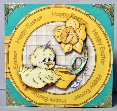 Delivering the Daffodil "happy Easter" Wordaround Card by Kristina Norbat