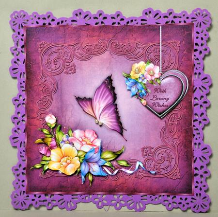 Floral Vibrance Square Card Front with Step by Step by Kristina Norbat
