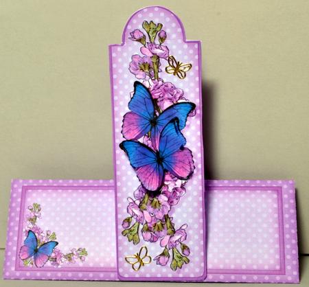 Butterflies N Flowers Bookmark Card N Envelope by Kristina Norbat