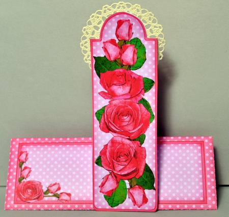 Pretty Roses Bookmark Card N Envelope by Kristina Norbat