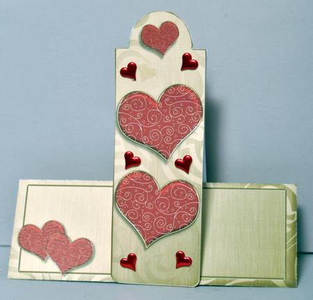 Romantic Hearts Bookmark Card N Envelope by Kristina Norbat