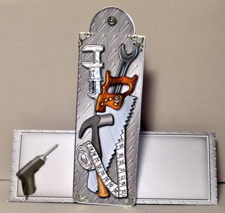 DIY Tools Bookmark Card N Envelope by Kristina Norbat