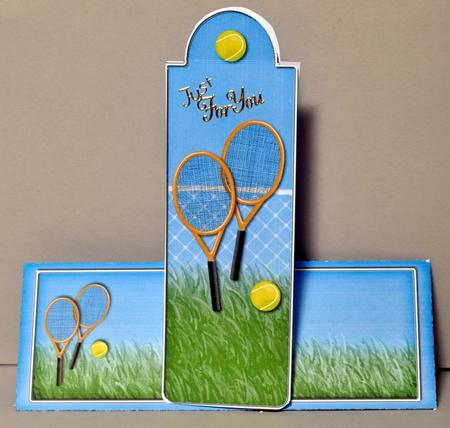 Tennis Sport Bookmark Card N Envelope by Kristina Norbat