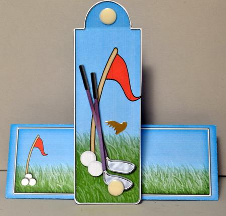 Golf Sport Bookmark Card N Envelope by Kristina Norbat
