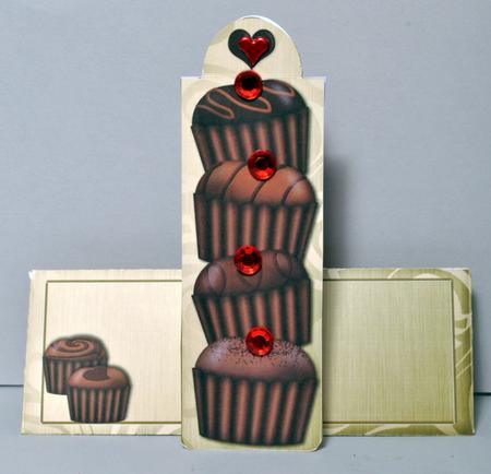 Chocolates Bookmark Card N Envelope by Kristina Norbat