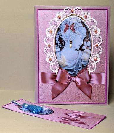 Vintage Cameo in Purple with Bookmarks by Kristina Norbat