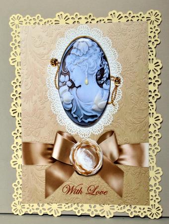 A4 Vintage Cameo in Brown Gold by Kristina Norbat