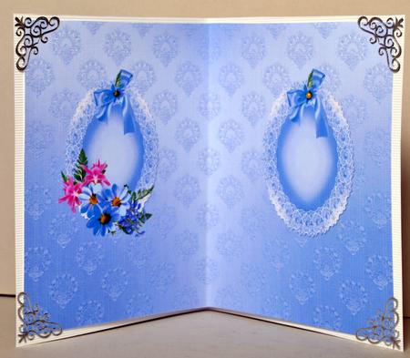 Blue Floral Spray Insert by Kristina Norbat