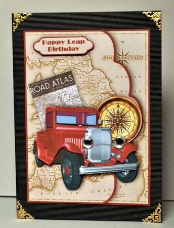 Vintage Truck Envelope Card and Decoupage by Kristina Norbat
