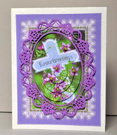 Vintage Easter Greetings Cross by Kristina Norbat
