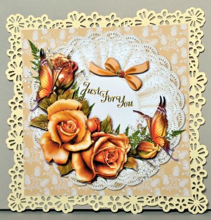 Burnised Roses and Butterflies Decoupage by Kristina Norbat