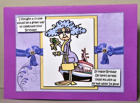 Stella Has a Cruise for Your Birthday Quick Card by Kristina Norbat