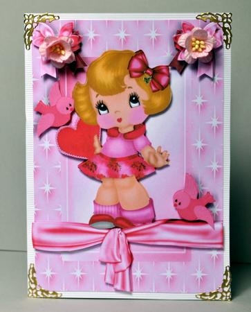 Pretty in Pink with Hearts and Little Birds by Kristina Norbat