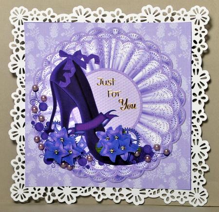 The Sexy Purple Shoe Approx 8x8 Topper by Kristina Norbat