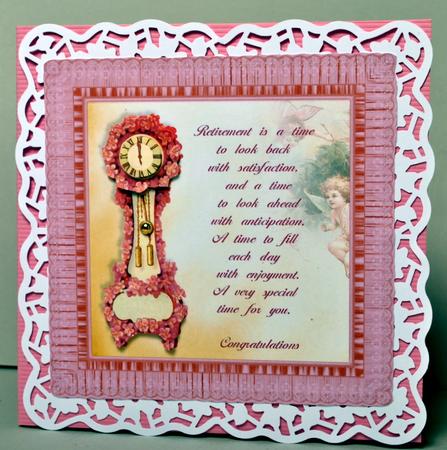 Retirement Clock 8 x 8 Card Front by Kristina Norbat