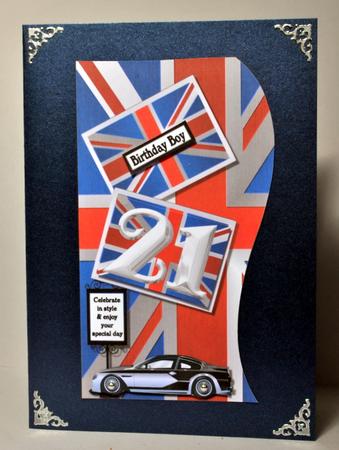 18th, 21st or General Union Jack for A5 or 8x8 Cards by Kristina Norbat