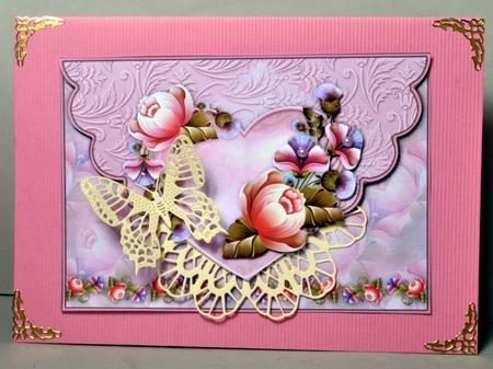 Roses and Thistles Envelope Card with Decouapge by Kristina Norbat