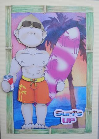 Surfer Hunk Doodles by Kristina Norbat