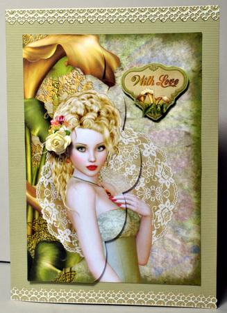 Celeste, A5 Scallop Card with Tagss by Kristina Norbat