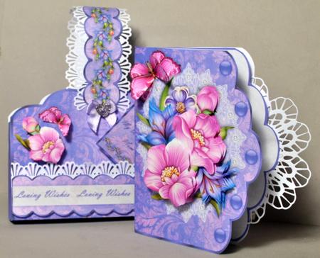 Floral Vibes Scallop Card and Envelope Bag Kit by Kristina Norbat