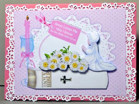 Baby Girl Christening Decoupage by Kristina Norbat