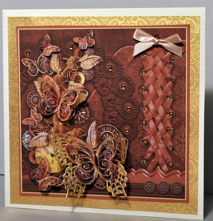 Copper Girly Steampunk 8in x 8in Decoupage by Kristina Norbat