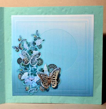 Teal Girly Steampunk - 8in x 8in Insert Plate by Kristina Norbat