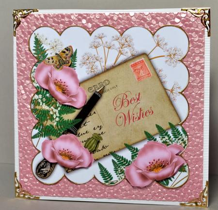 Pink Poppy All My Love Ink Saver 8in Decoupage Topper by Kristina Norbat