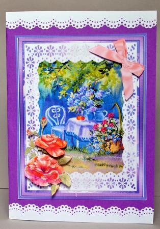 Watercolour Tea in the Garden Decoupage by Kristina Norbat