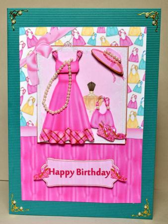 Party in Pink Card Front by Kristina Norbat