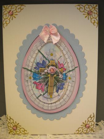 Easter Cross Oval Topper & Pyramid by Kristina Norbat