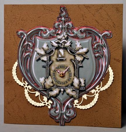Decorative Panels Taupe & Aubergine Card Toppers by Kristina Norbat