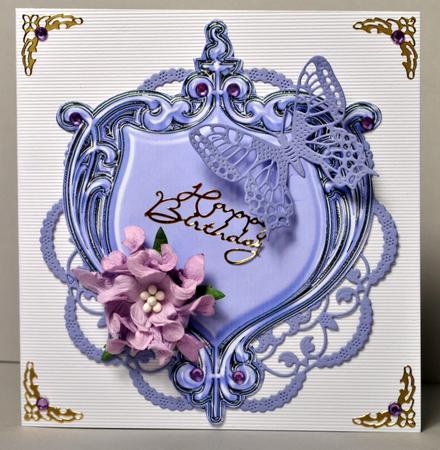 Decorative Panels Aqua & Pretty Lilac Card Toppers by Kristina Norbat