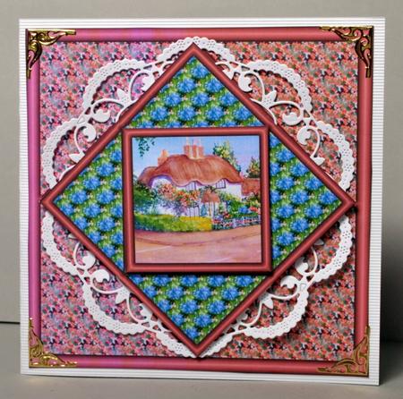 Country Cottage Geometric Pyramid Panel by Kristina Norbat