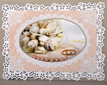Roses & Wedding Rings Scalloped Corner Stacker by Kristina Norbat