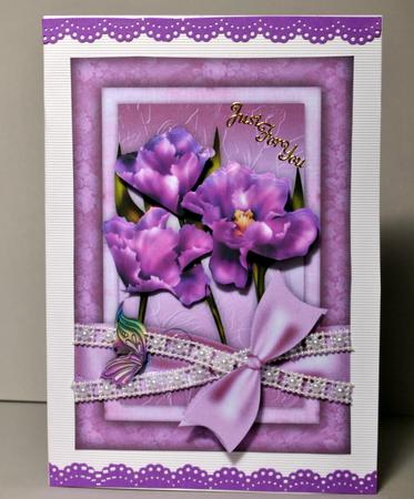 Perfect Petals in Purple Card Front with Step by Step by Kristina Norbat