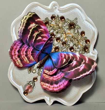 Shaped Card Buterflie Jewel by Kristina Norbat