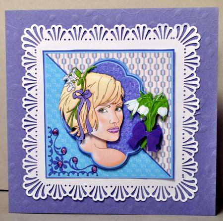 Snowdrop Lady Topper & Decoupage by Kristina Norbat
