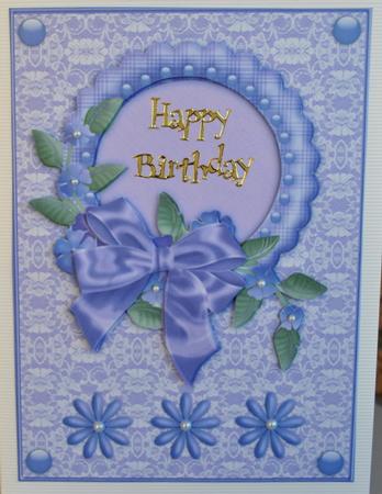 Pastel Purple Flowers and Lace by Kristina Norbat