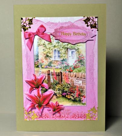 Pink Beauty Rose Cottage by Kristina Norbat
