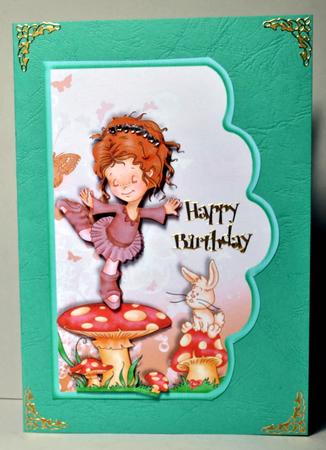 Not a Care in the World 3 Scalloped Edge Curve Card by Kristina Norbat